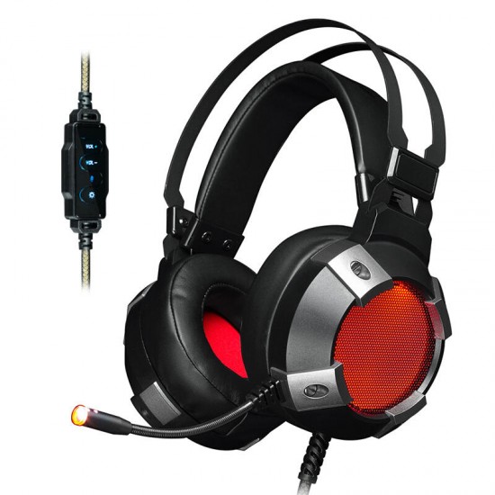 Ajazz AX361 Virtual 7.1 Channel Surround Sound USB Wired LED Light Gaming Headphone Headset