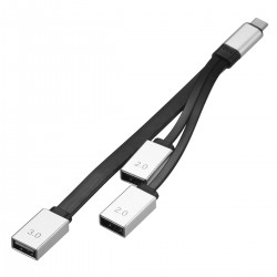 3-in-1 Type-C to USB 3.0 and 2-Port USB 2.0 OTG Hub for Laptop Phones