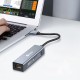 Biaze ZH19 Aluminum Alloy Type-C to 3-Port USB 3.0 + 1000Mbps Gigabit RJ45 Hub