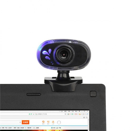 A881 USB 360º Rotation Blue Light 12 Million Pixels with Mic Webcam Camera for PC Laptop