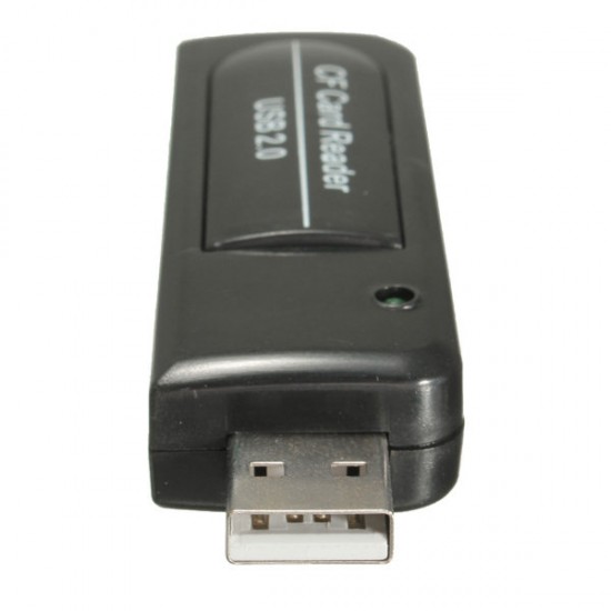 Black USB2.0 Single Slot Compact Flash CF I II MD Memory Card Reader Adapter