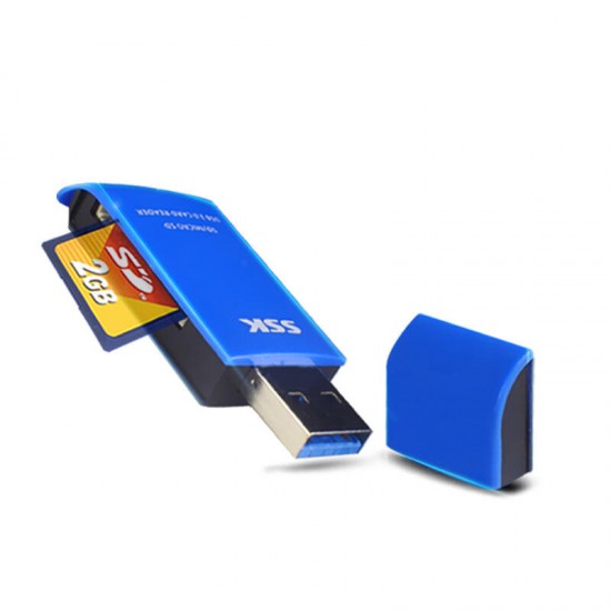SSK SCRM331 2-in-1 USB 3.0 to Micro SD / TF / SD Card Reader