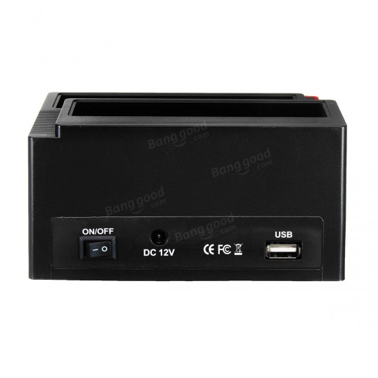 2.5/3.5" SATA IDE HDD Docking Station Offline Clone Hard Drive Enclosure USB2.0 HUB Card Reader US
