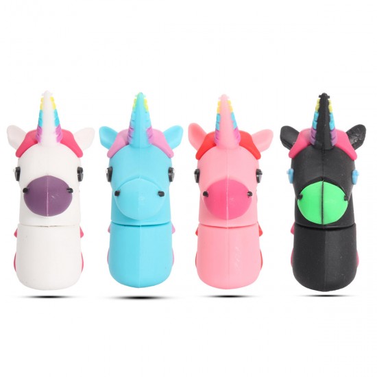 16G 32G Cute Horse USB 2.0 Flash Drives USB Memory Stick Cartoon Pen Drive