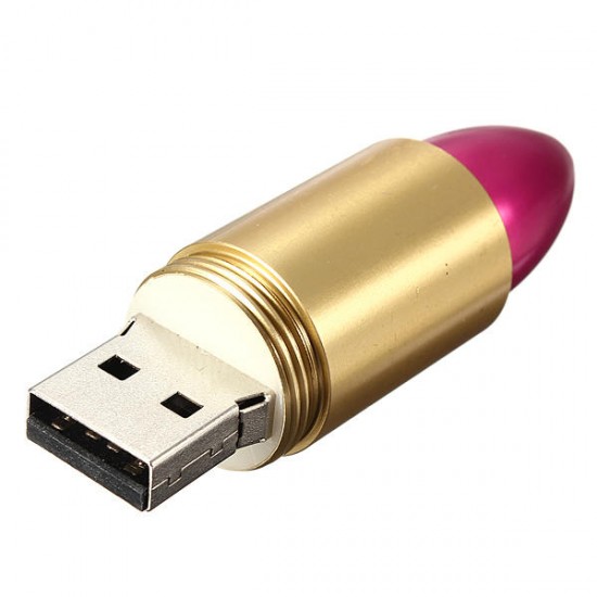 16GB Cute Lipstick Model USB 2.0 Memory Flash Drive Pen U Disk