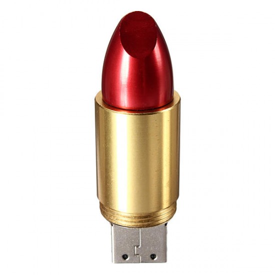 16GB Cute Lipstick Model USB 2.0 Memory Flash Drive Pen U Disk