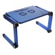 360° Foldable Aluminum Alloy Laptop Cooling Standing Desk Table Stand For Bed Sofa With USB Cable