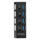 4 Ports USB 3.0 HUB On/Off Switch AC Adapter