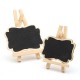 10pcs/set Mini Wooden Triangle Stand Message Blackboard Memo Crafts Office Decoration Supplies