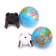 11cm Solar Powered Rotating World Map Globe Geography Atlas with LED Light Stand