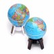 11cm Solar Powered Rotating World Map Globe Geography Atlas with LED Light Stand