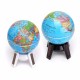 11cm Solar Powered Rotating World Map Globe Geography Atlas with LED Light Stand