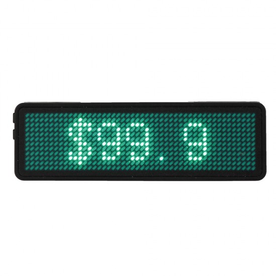 12 x 48 Pixels Programmable LED Digital Scrolling Message Name Tag ID Badge Holder Board