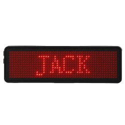 12 x 48 Pixels Programmable LED Digital Scrolling Message Name Tag ID Badge Holder Board