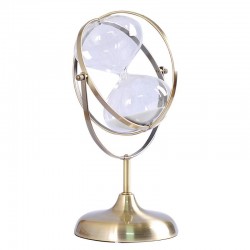 15 Minutes Globe Metal Hourglass Retro Sandglass Sand Timer Clock Home Office Decoration Gift