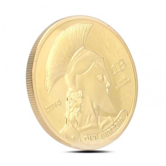 1Pcs Bitcoin Model Gold Plated Titan Commemorative Coin BTC Bitcoin Metal Coin Decorations