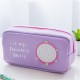 1Pcs Canvas Pencil Case Pen Holder Makeup Bag Stationery Pouch Bag Accessory Case For Students Gift