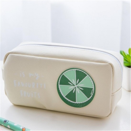 1Pcs Canvas Pencil Case Pen Holder Makeup Bag Stationery Pouch Bag Accessory Case For Students Gift