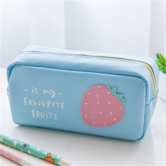 1Pcs Canvas Pencil Case Pen Holder Makeup Bag Stationery Pouch Bag Accessory Case For Students Gift