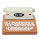 1Pcs Mini Retro Typewriter Desktop Figurines Wooden Message Note Clip Pictures Photo Holder