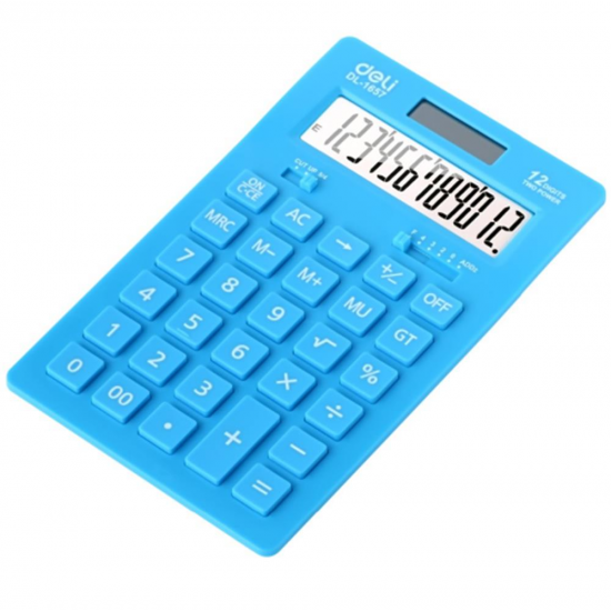 1pcs Deli 1657A Ultra-thin Solar Calculator Stationery Calculation