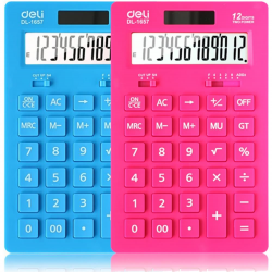 1pcs Deli 1657A Ultra-thin Solar Calculator Stationery Calculation