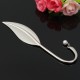 1pcs Delicate Leaf Metal Bookmark For Boooks Silver Paper Book Marks Holder For School Supplies