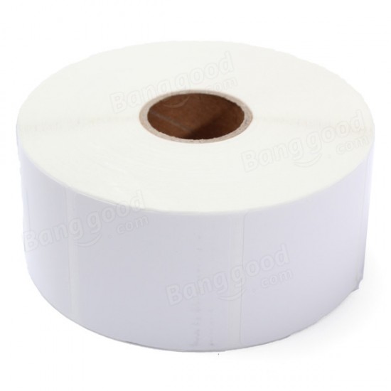 1100PCS 40mm x 40mm White Coated Paper Barcode Labels Adhesive Stickers