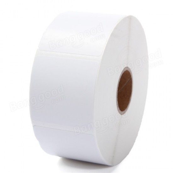 1100PCS 40mm x 40mm White Coated Paper Barcode Labels Adhesive Stickers