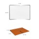 20 Inch DPL Projector Screen 4:3 41cm x 28.6cm Projector Screen Book Fabric Material Matte White