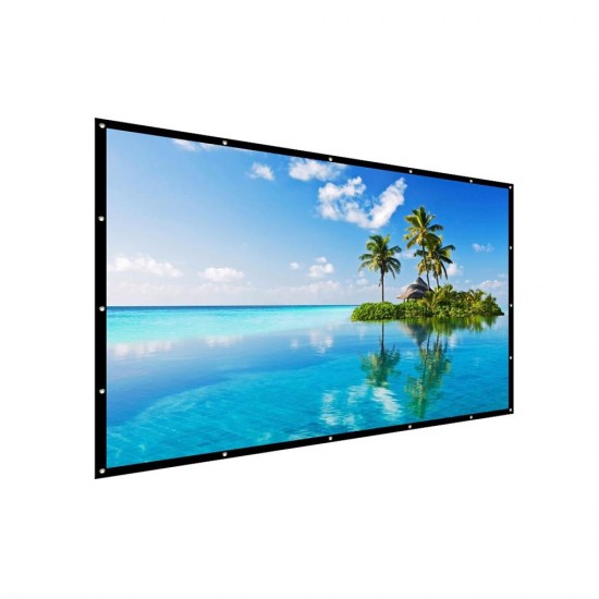 200 inch 16:9/4:3 Portable Projector Screen Curtain Projection Screen For Wall Mounted Home Theater