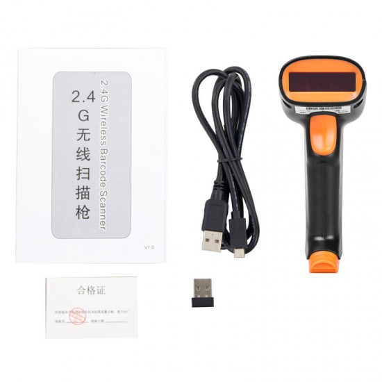 NETUM S2 2.4G Wireless 1D Barcode Scanner Up to 50m Laser Light USB Wired Wireless 1D Scanner Reader