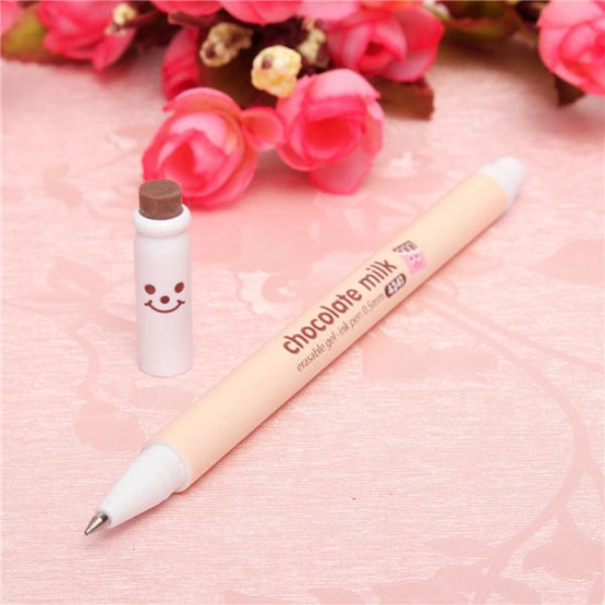 0.5mm Black Ink Erasable Gel Pen Roller Ball Pen Korean Cartoon Happy Smile