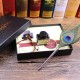 0.5mm Fine Nib Peacock Feather Quill Dip Pen Writing Ink Set Stationery With Box Gift /Ink Bottle