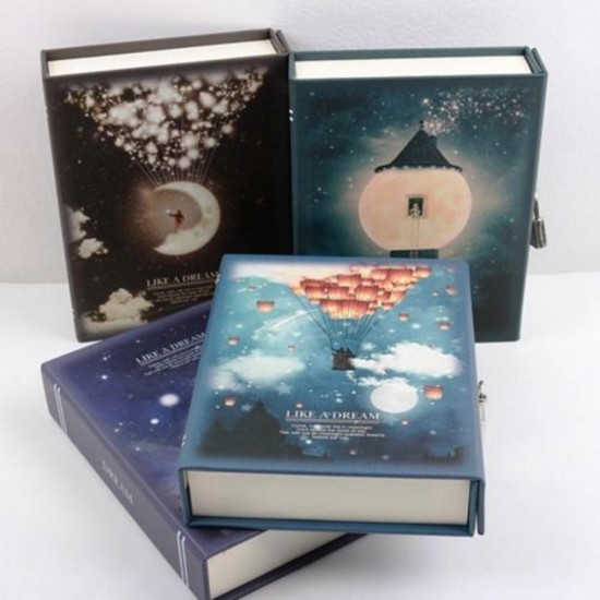 "Like a Dream" Journal Diary Notebook With Lock Box Functional Planner Lock Notebook Gift Package