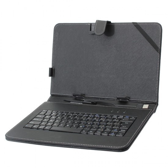 10.1 Inch French Keyboard PU Leather Case Cover With Stand For Tablet