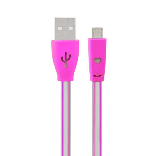 1.0M USB 2.0 to Micro USB LED Charging Data Line for Tablet Cell Phone