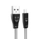 1.0M USB 2.0 to Micro USB Smile LED Charging Data Line for Tablet Cell Phone