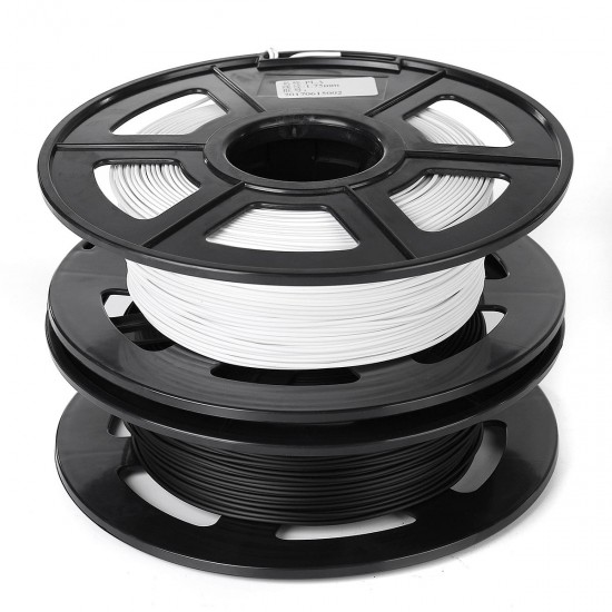 1.75mm 0.5kg Black/White Plastic PLA Material For 3D Printer Filament