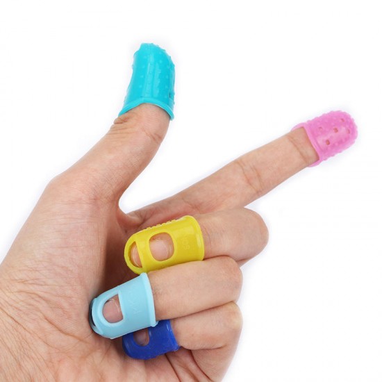5PCS Silicone Insulation Finger Sleeve High Temperature Resistance Finger Cot For 3D Printing Pen Suit for Children