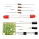 10pcs DC 3-14V DIY Simple LED Red Flashlight Circuit Kits DIY Multiharmonic Oscillating Electronic Circuit Sets PCB Board + Electronic Components + Instructions