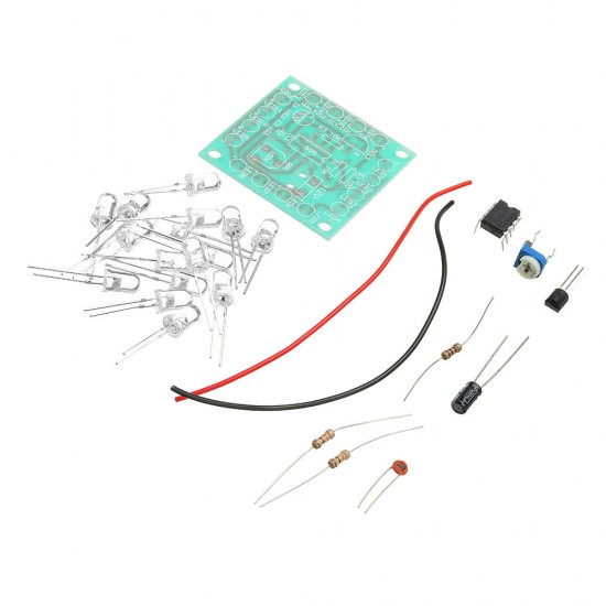 10pcs DIY 555 Flashing Signal Light Kit Flashing Speed Adjustable