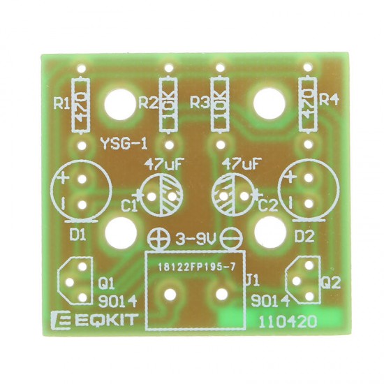 EQKIT® Bright DIY LED Flash Kit Simple 3-9V Electronic Production Kit