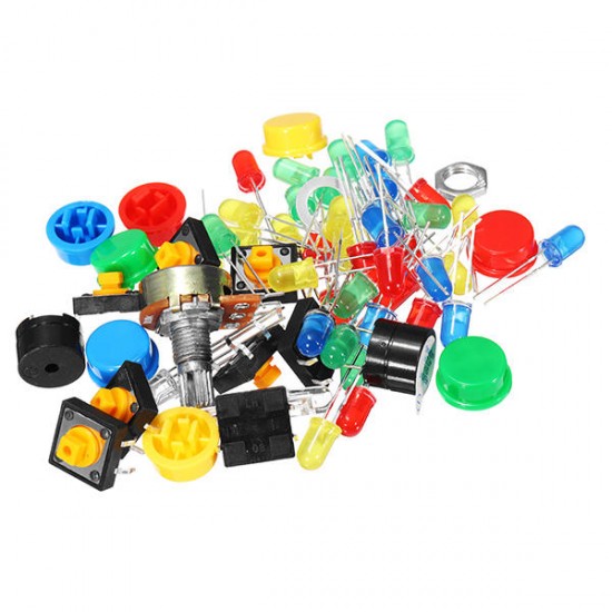 KS Starter Learning Set DIY Electronic Kit For Arduino Resistor / LED / Capacitor / Jumper Wires / Breadboard / Potentiometer / Buzzer / Switch / 40 Pin Header KS Starter Learning Set DIY Electronic Kit For Arduino Resistor / LED / Capacitor / Jumper Wires / Breadboard / Potentiometer / Buzzer / Switch / 40 Pin Header