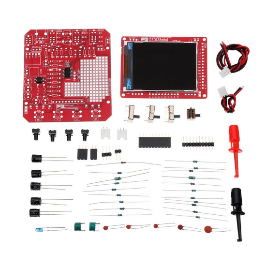Original JYETech 13805K DSO138mini DIY Digital Oscilloscope Kit SMD Pre-soldered 200KHz 3.5V-6V DC With Case Original JYETech 13805K DSO138mini DIY Digital Oscilloscope Kit SMD Pre-soldered 200KHz 3.5V-6V DC With Case