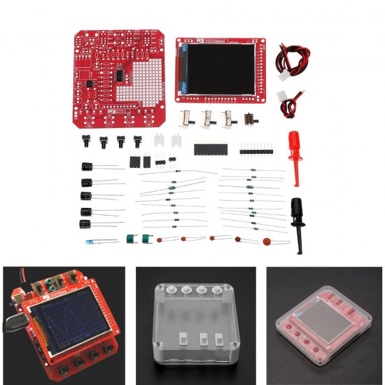 Original JYETech 13805K DSO138mini DIY Digital Oscilloscope Kit SMD Pre-soldered 200KHz 3.5V-6V DC With Case Original JYETech 13805K DSO138mini DIY Digital Oscilloscope Kit SMD Pre-soldered 200KHz 3.5V-6V DC With Case