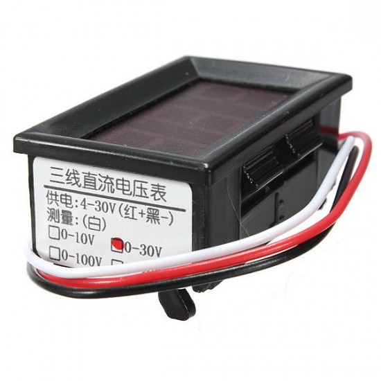 0.56 Inch DC 0-10/30/200V 3 Wire LED Volt Meterr Digital Display Panel 0.56 Inch DC 0-10/30/200V 3 Wire LED Volt Meterr Digital Display Panel