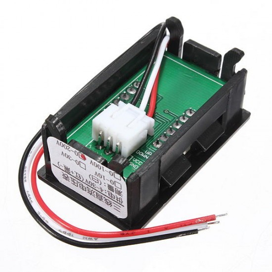 0.56 Inch DC 0-10/30/200V 3 Wire LED Volt Meterr Digital Display Panel 0.56 Inch DC 0-10/30/200V 3 Wire LED Volt Meterr Digital Display Panel