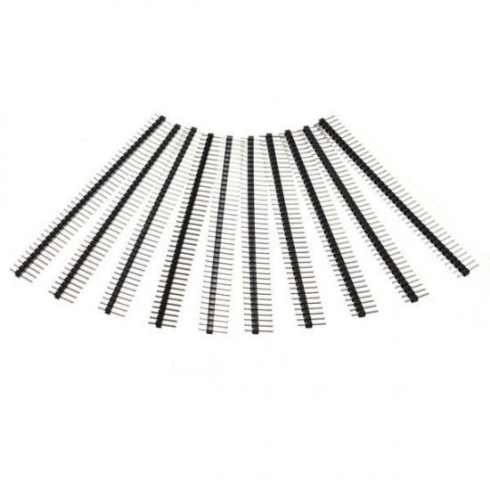 10 Pcs 40 Pin 2.54mm Single Row Male Pin Header Strip For Arduino