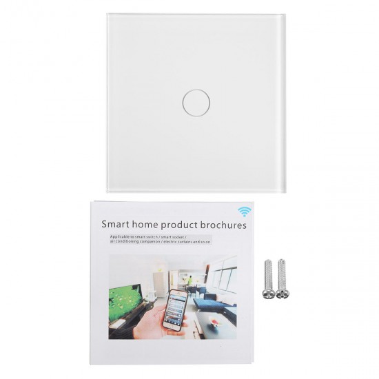 1 Gang 1 WIFI Smart Light Touch Remote Control Wall Switch For Amazon Alexa 1 Gang 1 WIFI Smart Light Touch Remote Control Wall Switch For Amazon Alexa